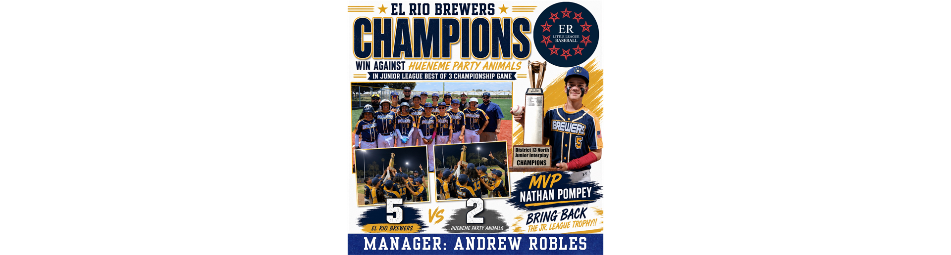 2026 Junior Champions, ERLL Brewers!